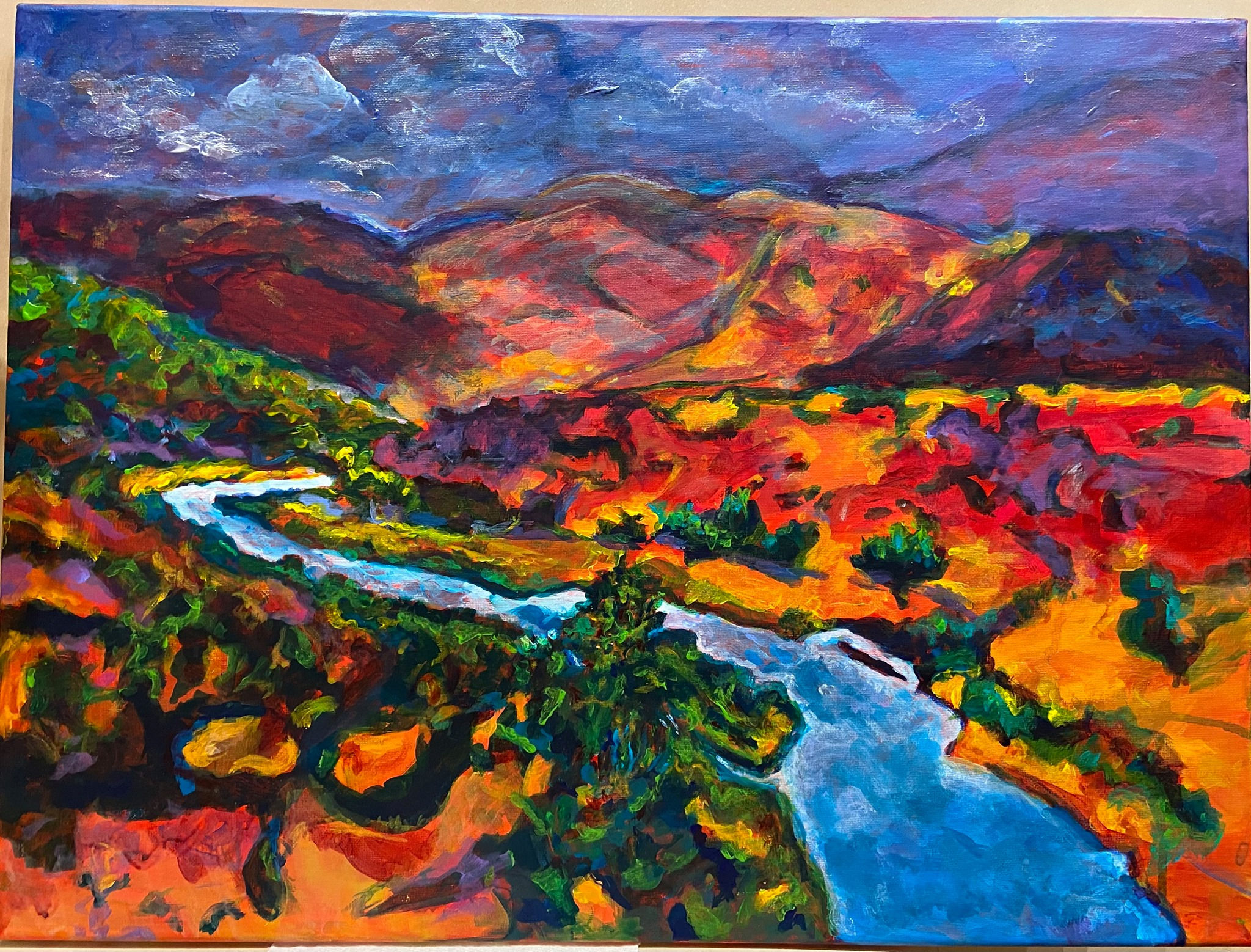 River running from storm