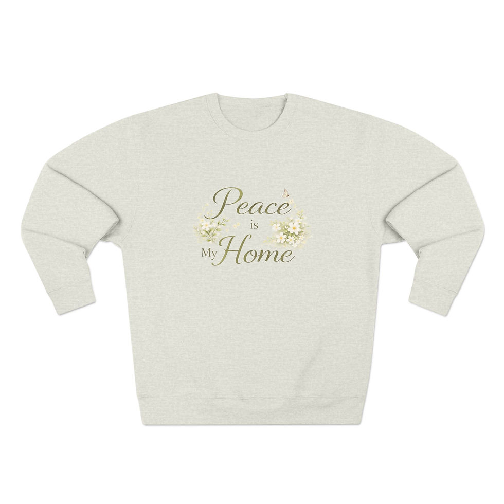 Thumbnail: Peace Is My Home sweatshirt | Floral wreath, cozy farmhouse design