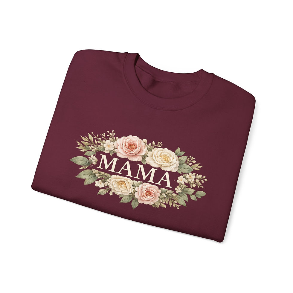 Thumbnail: Mama Floral Crewneck Sweatshirt – Mother's Day Cozy Mom Pullover