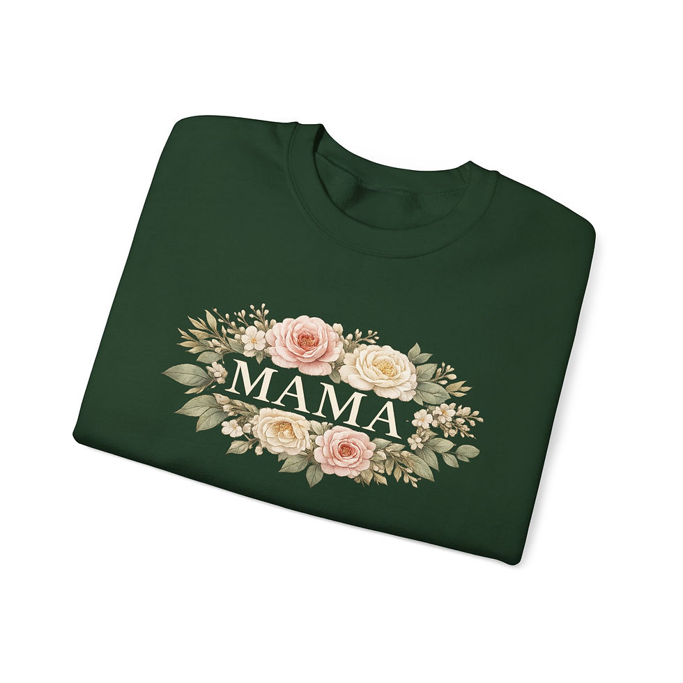 Thumbnail: Mama Floral Crewneck Sweatshirt – Mother's Day Cozy Mom Pullover