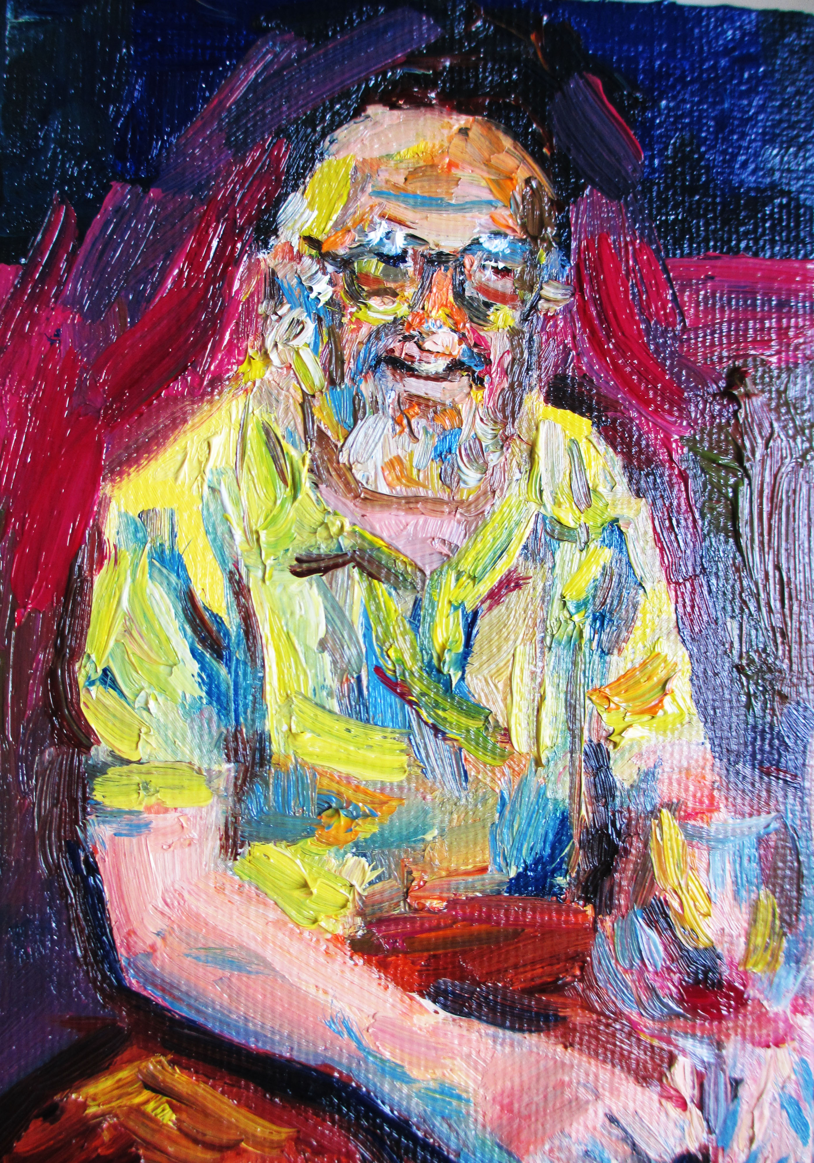 One final sip 2012 Oil on canvas panel
