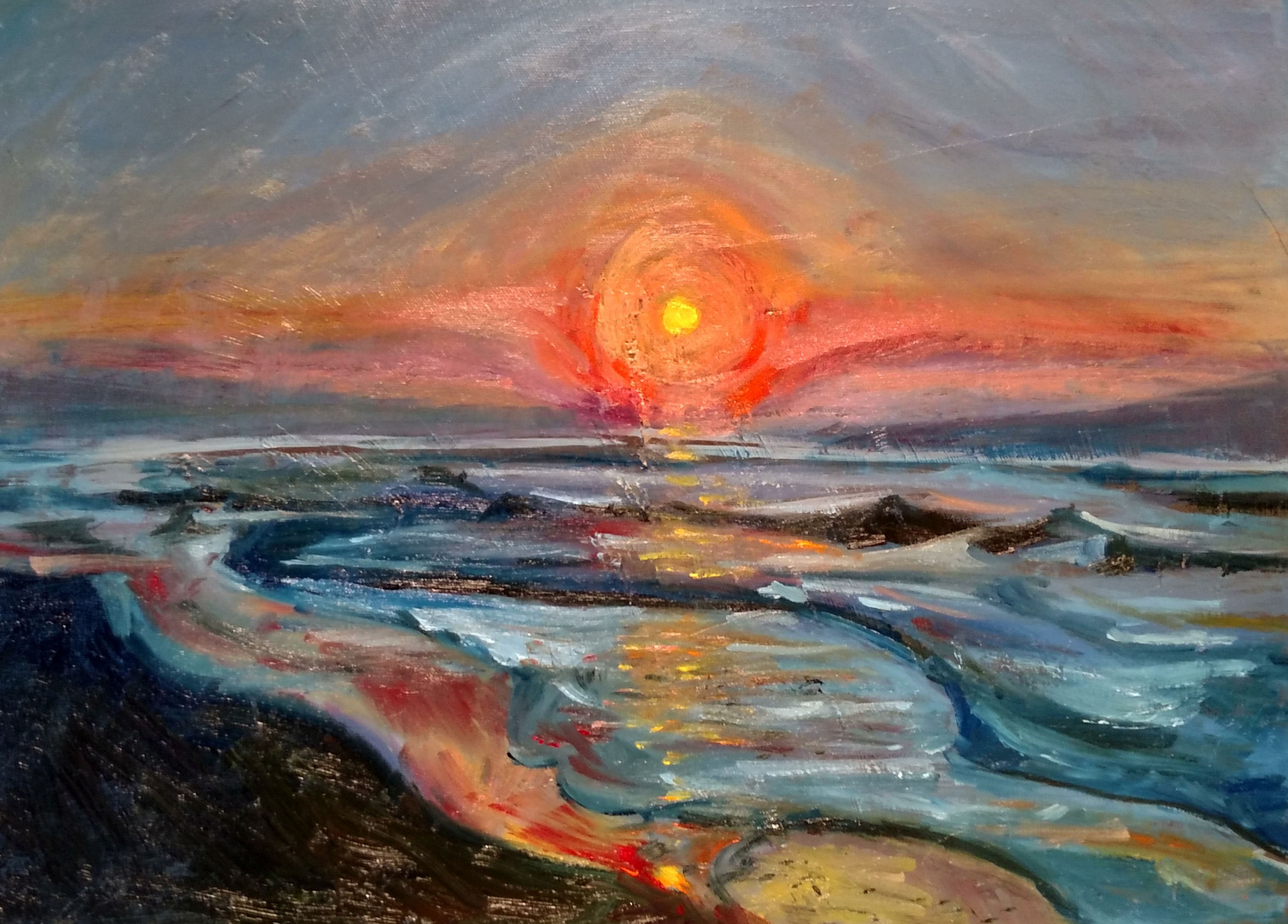 A new dawn 16 x 20 Oil on stretched canv