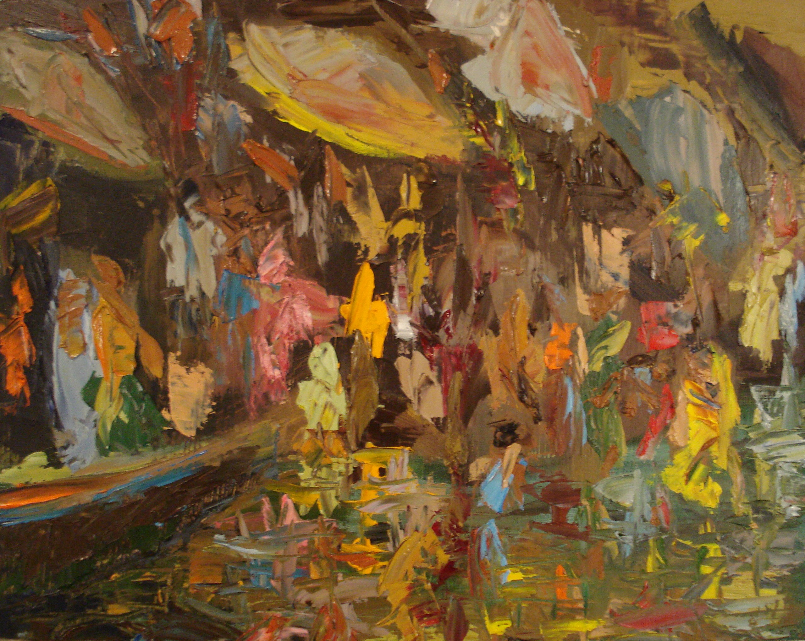 Throng of bathers, Kashi
