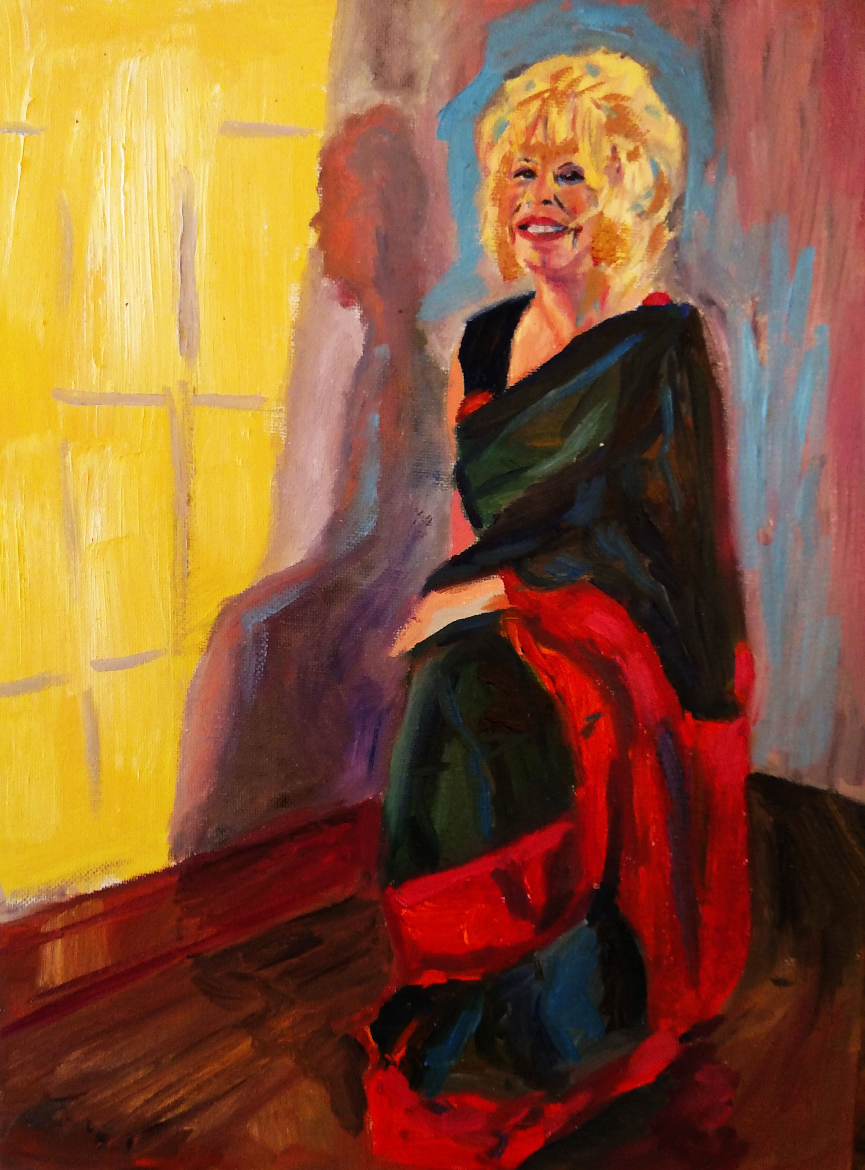 The benefactress 14 x 11 Oil on canvas p