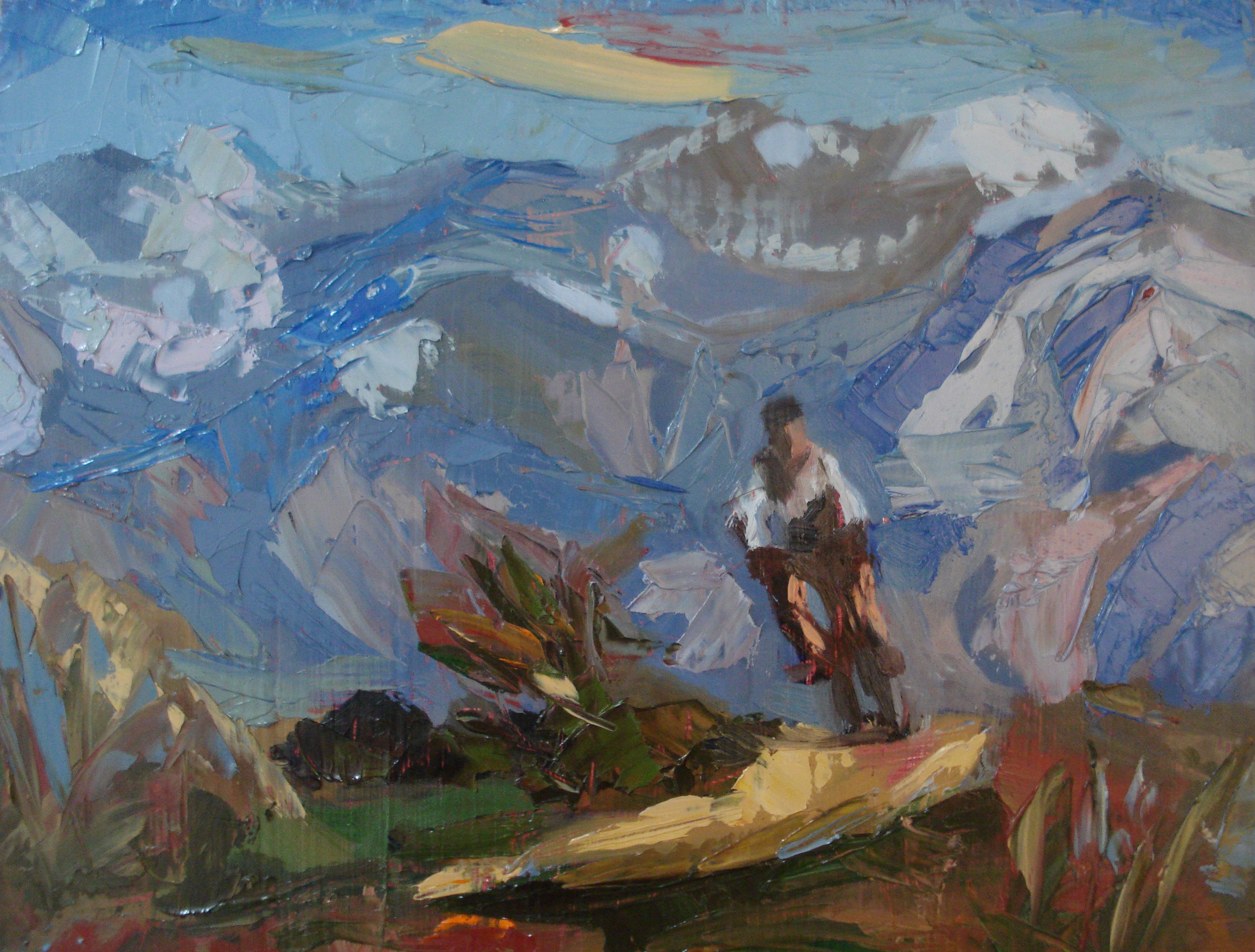 A mountain affair, cyclist and Wasatch