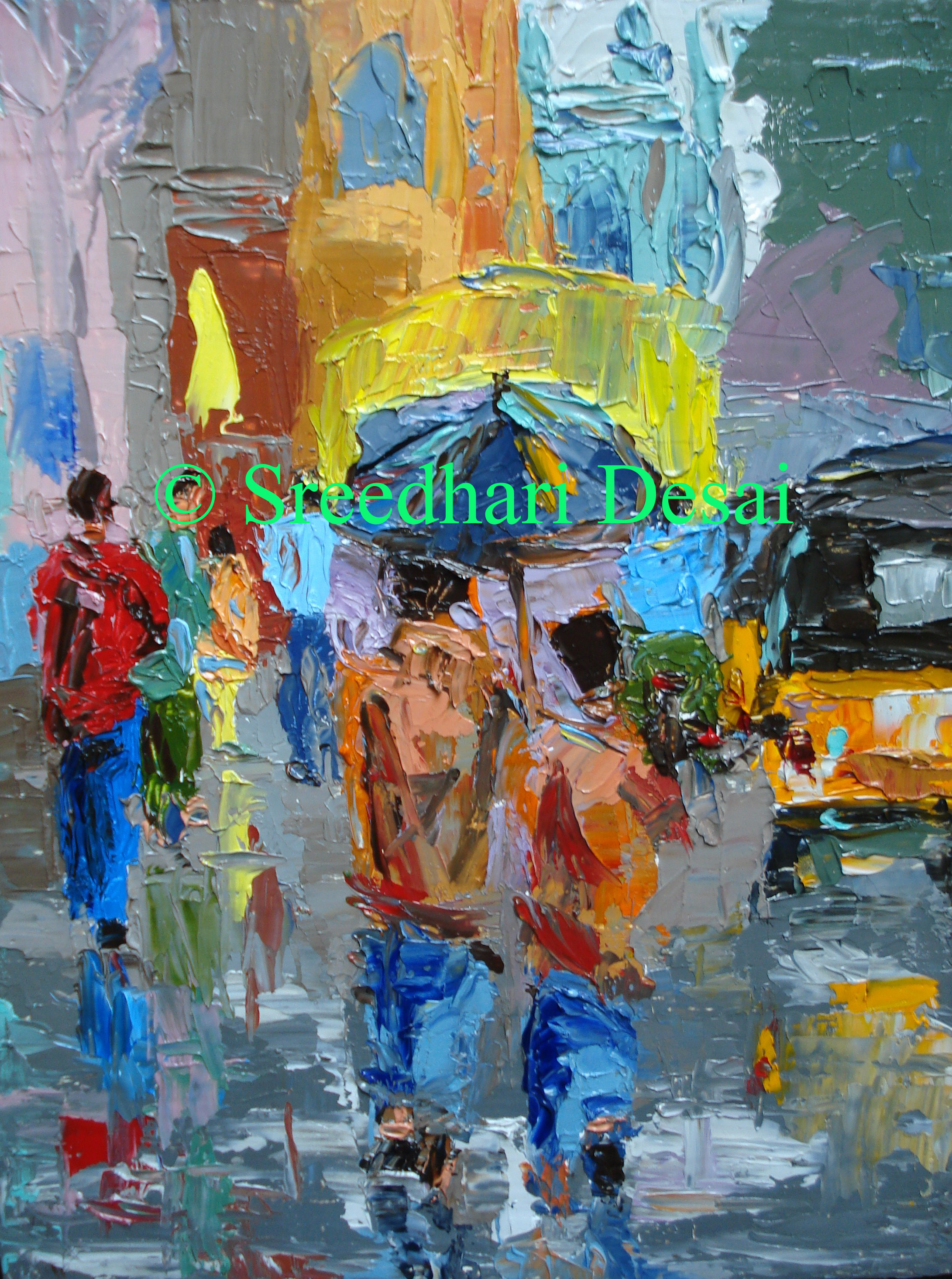 Two boys and one umbrella copy