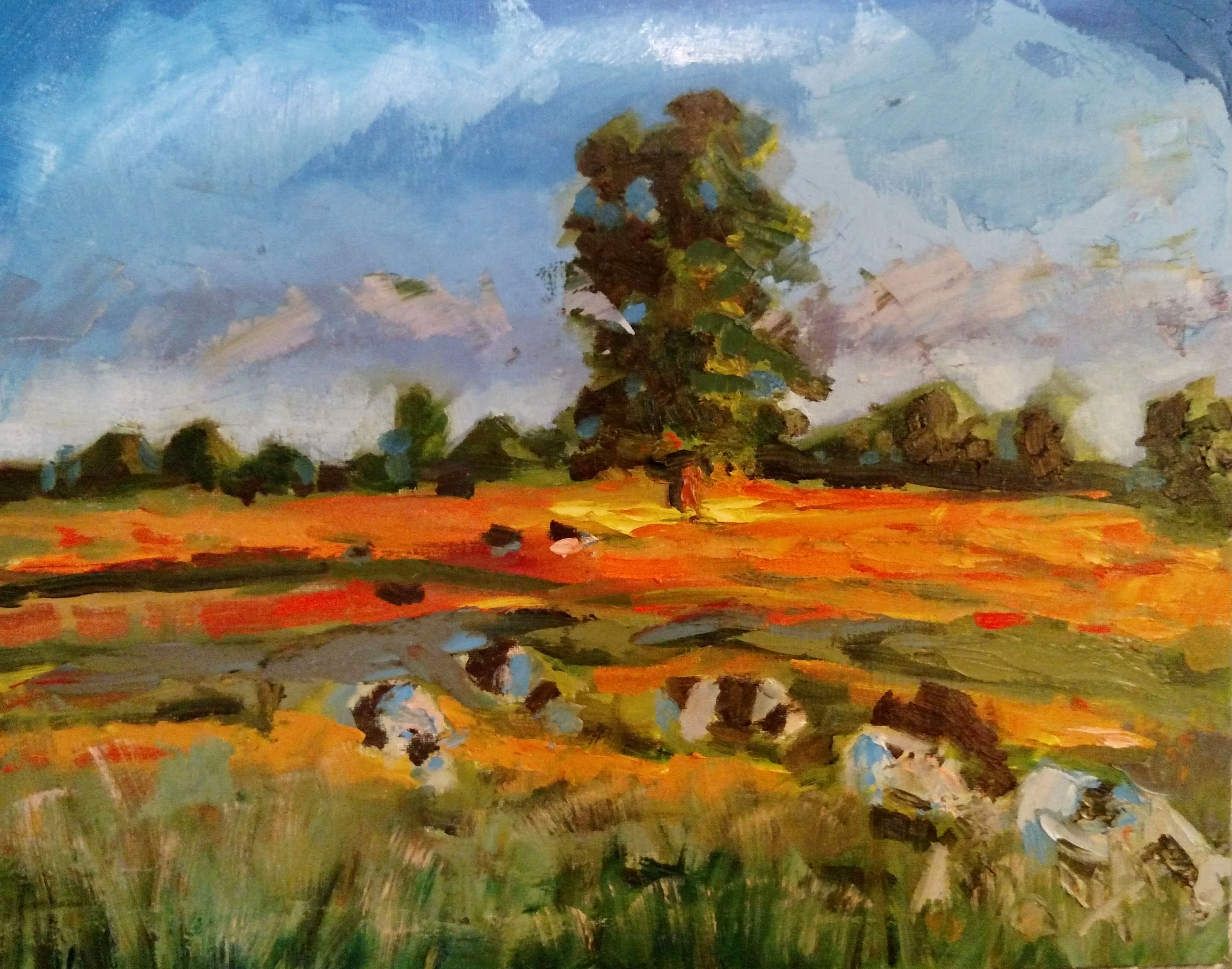 Windy Day 16X20 Oil on canvas panel