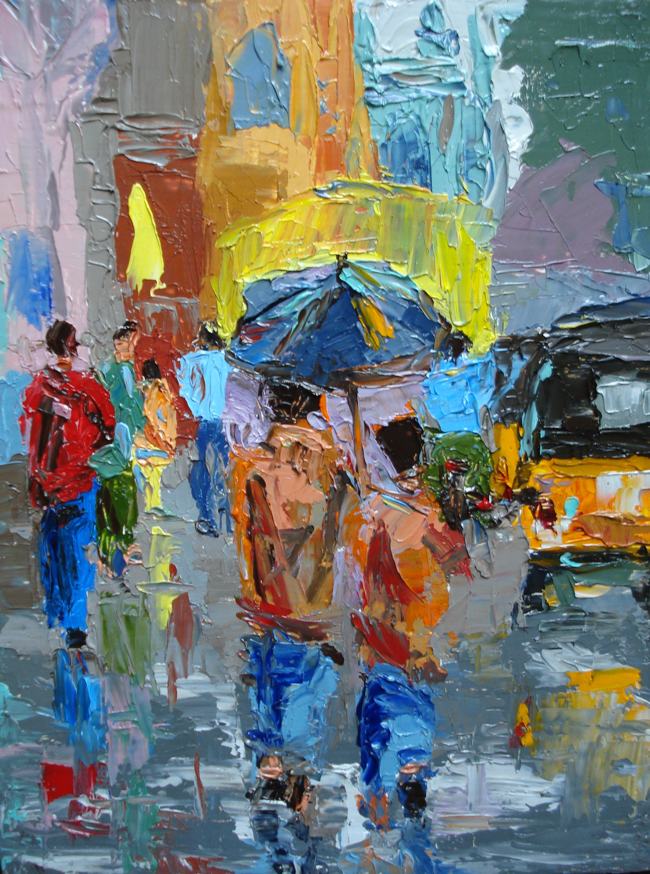 Two boys and one umbrella