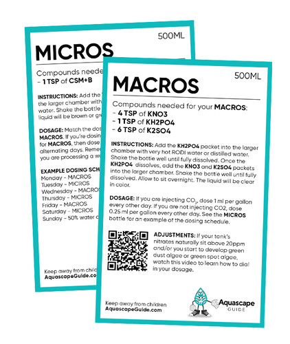 Mircro Labels Macro and Micro Labels (500ml Bottle) | AquascapeGuide