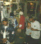 L to R, Eric "Sha" Jackson, Jason Woolford, Meade Morgan, Lance Jackson, Granville Edwards, Simon Edwards @ Flavaz Urban Wear 1998