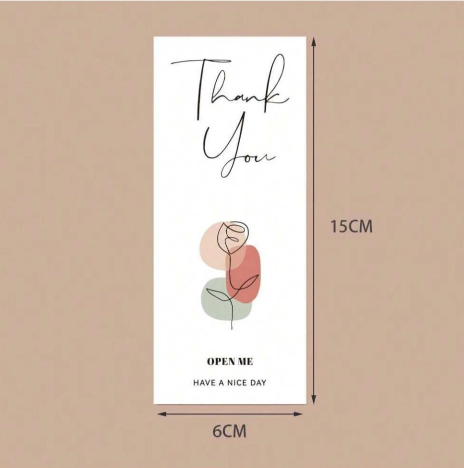 Thumbnail: 50 Pcs rose rectangular sealing stickers