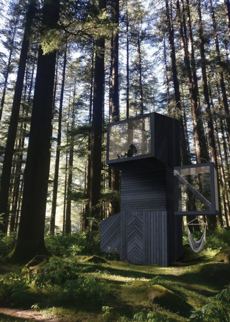meditatie cabin architectuur ontwerp houtbouw