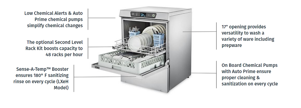 Thumbnail: Hobart LXE-H LXe Commercial Dishwasher