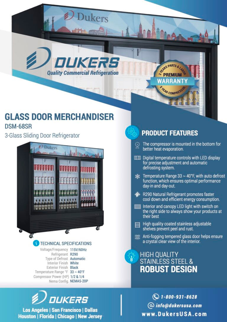 Thumbnail: DSM-68SR Commercial Glass Sliding 3-Door Merchandiser Refrigerator