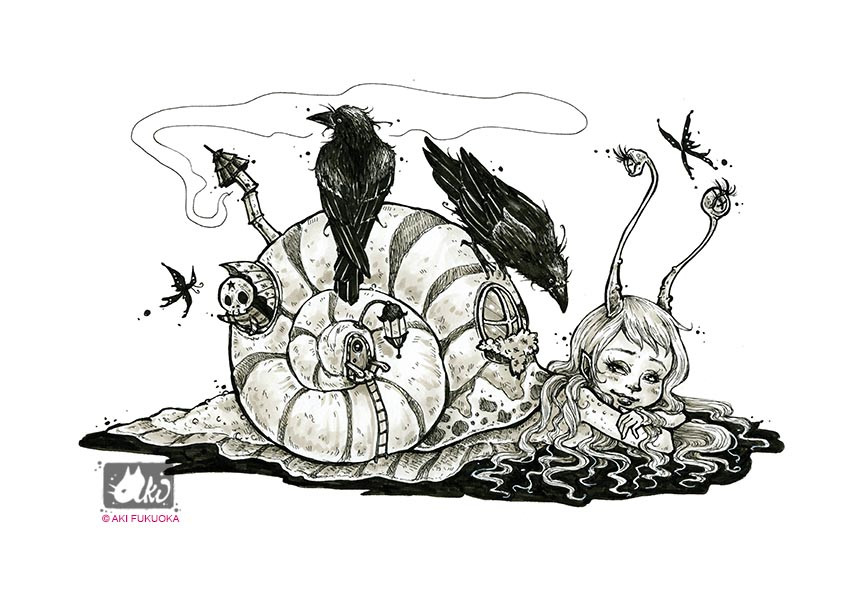 Aki Art- Snail Girl