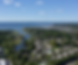 Aerial view of Awixa Creek on Long Island in New York.