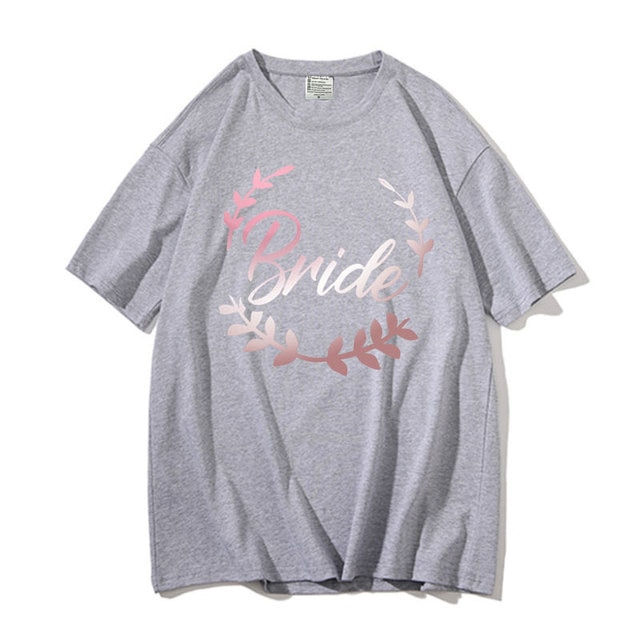 Miniature : Bachelorette Party Shirts - "BRIDE TEAM" Tops for Engagement/Wedding Ceremony