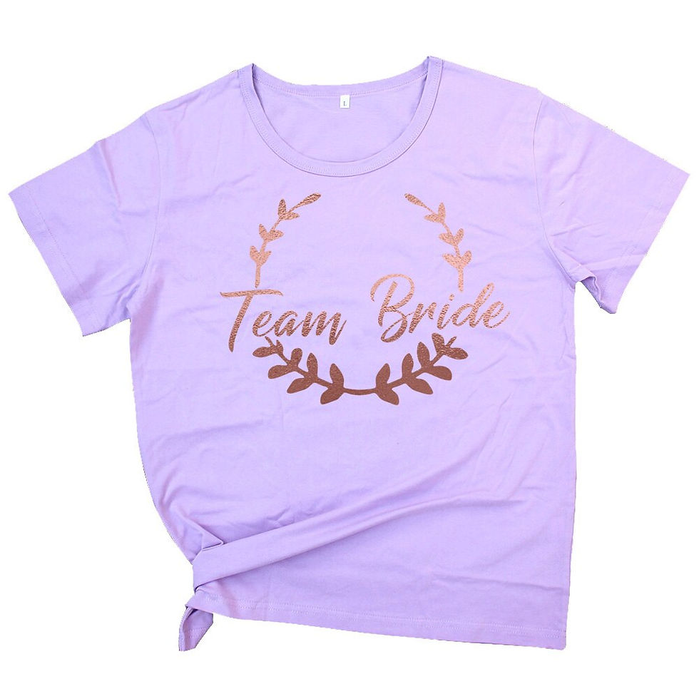 Miniatura: Bachelorette Party Shirts - "BRIDE TEAM" Tops for Engagement/Wedding Ceremony