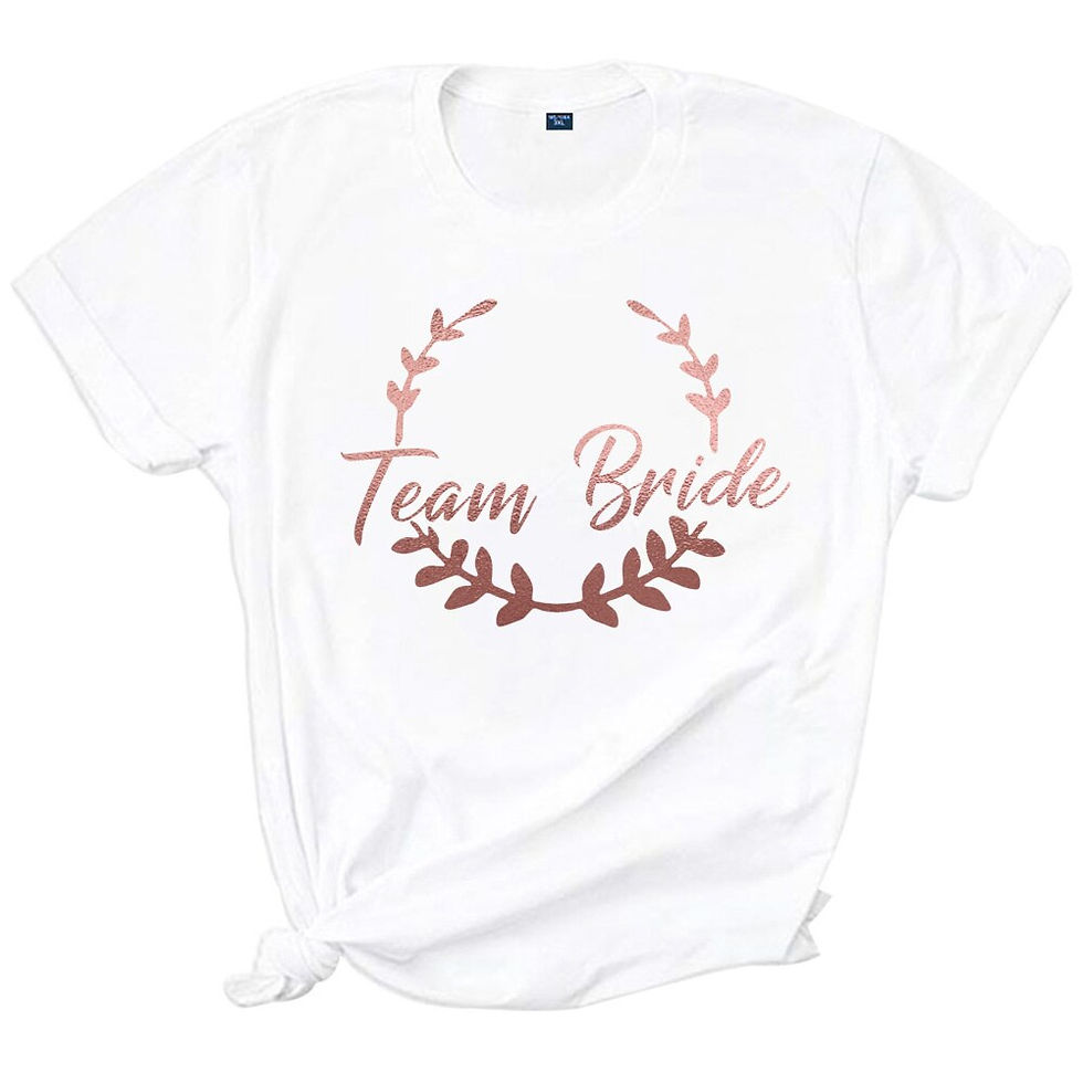 Miniatura: Bachelorette Party Shirts - "BRIDE TEAM" Tops for Engagement/Wedding Ceremony