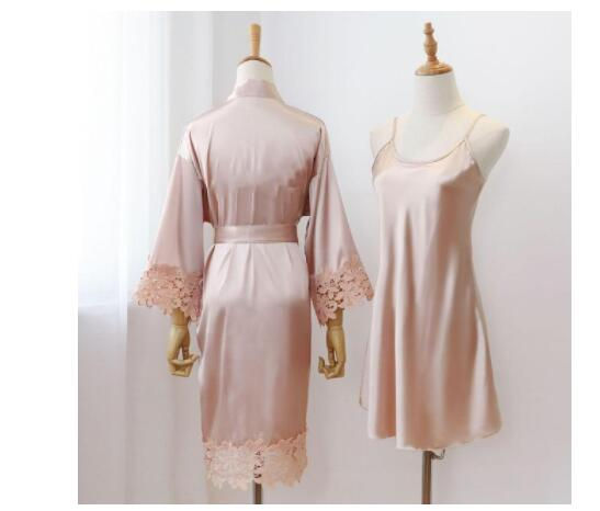 Miniature : Sexy Women's Lace Robe Set-Nightgown/Sleepwear/Kimono Bathrobe for Weddings
