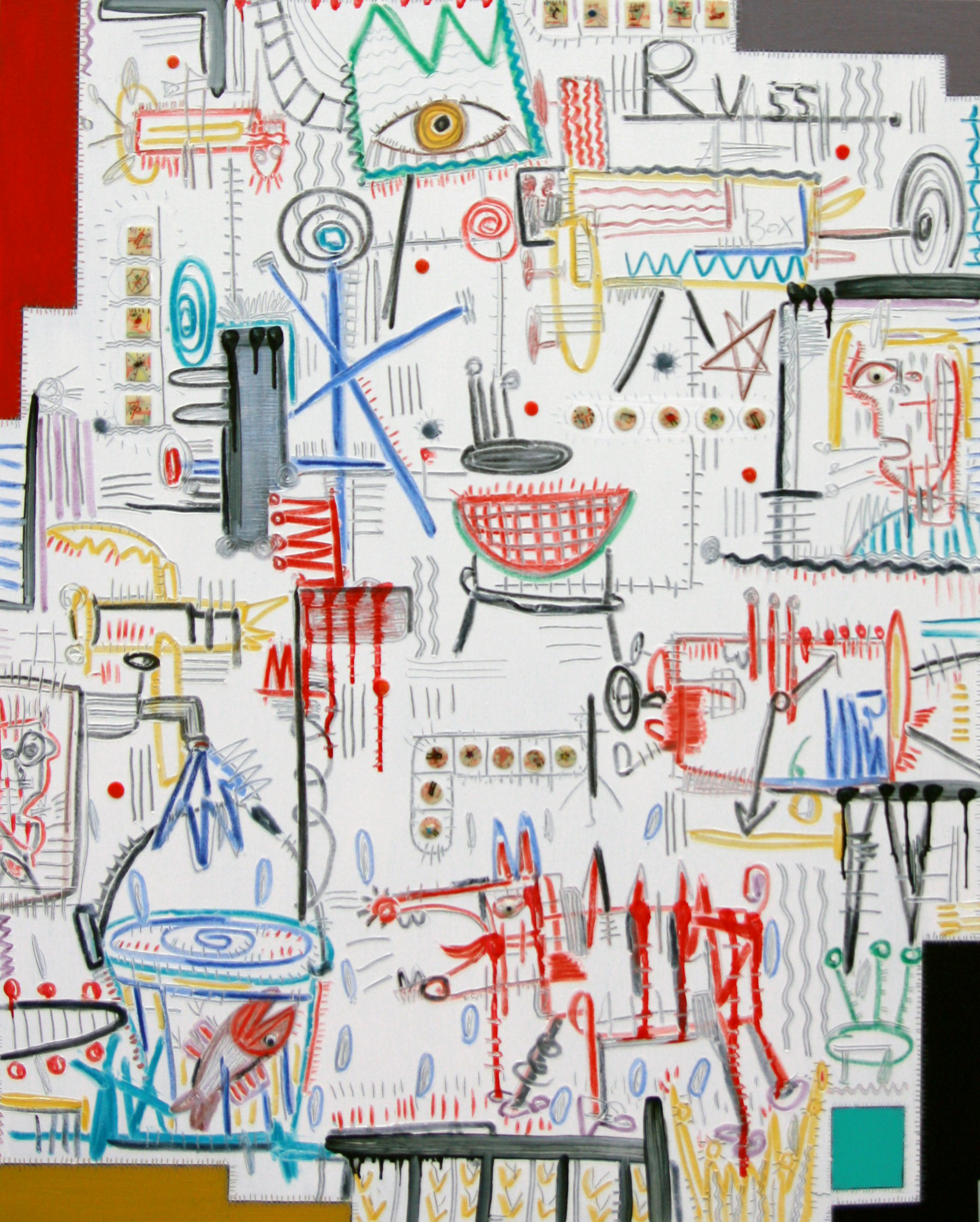 2012 White Play series _The Philosophy of play_ 48x60 oil on canvas(newyork)