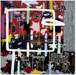 2024 Brooklyn Born Series [B.B-Line 062] 100x100cm Oil On Canvas K-50S