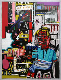 (8)2009 XP Series ,I_m dreaming, aren_t , 64x51inch oil on canvas