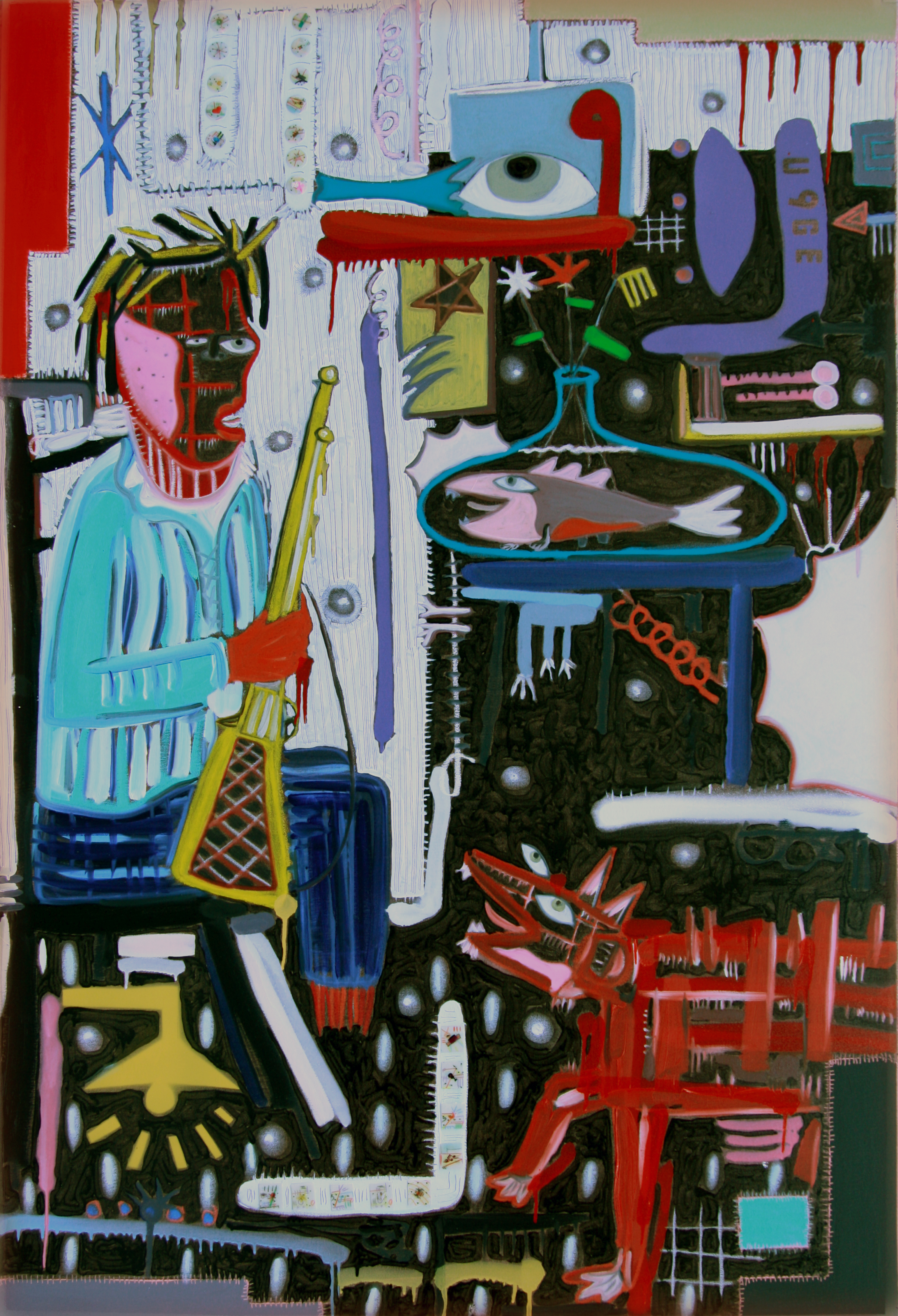 2010 XP black series; you don,t fool me; 48x72inch oil on canvas