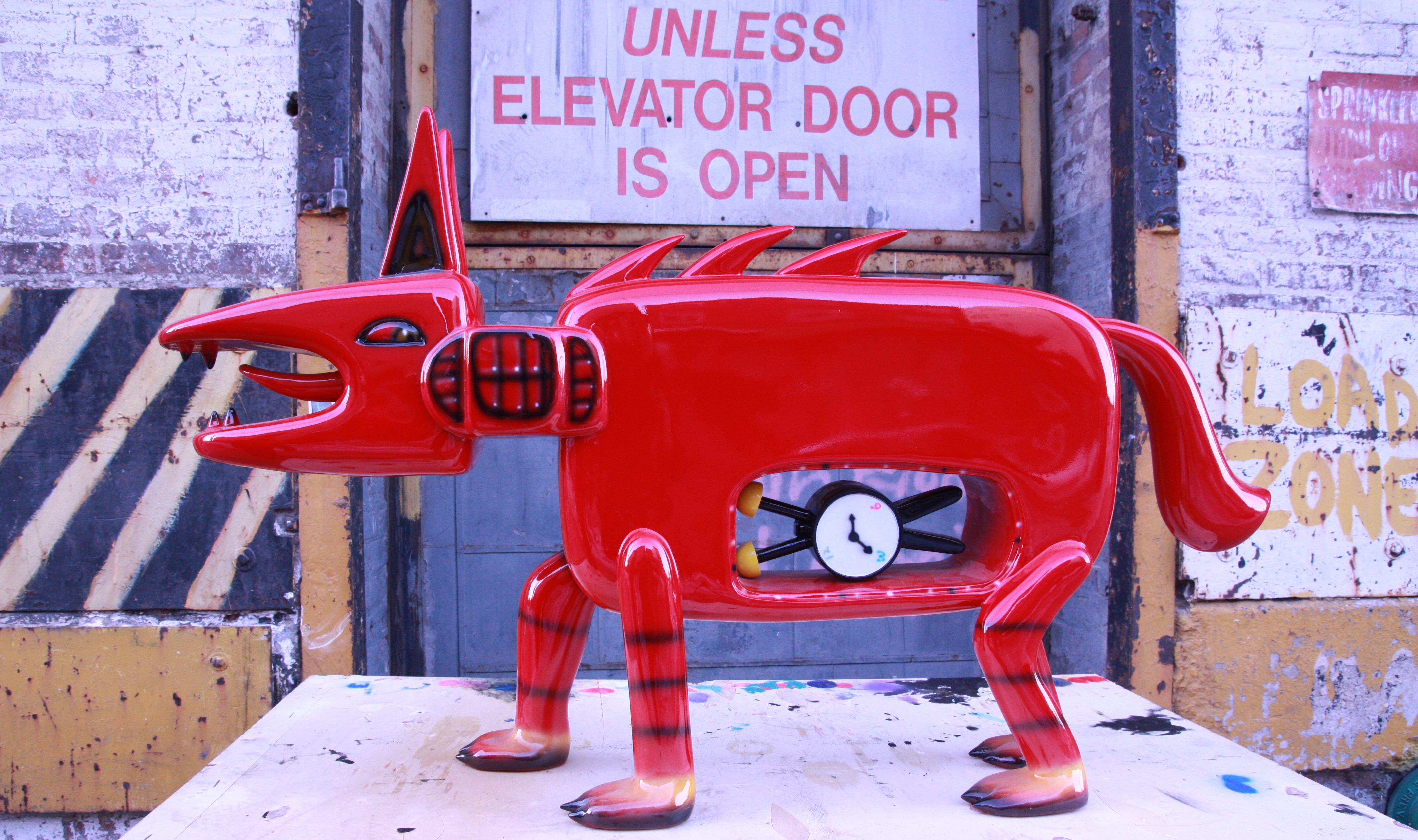 2008 Red fox series 165x 110x 48cm mixed a painting on FRP