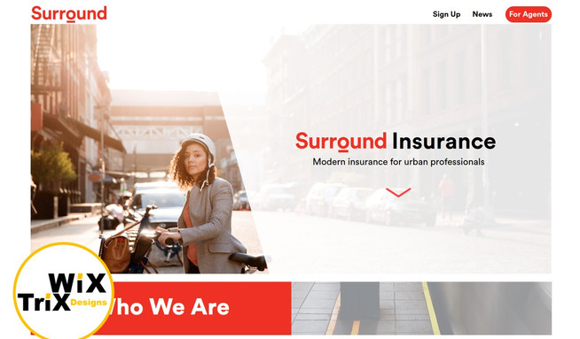 Surround Insurance: Mission: Create a modern/urban website for a hip new insurance company. Create two separate landing pages with signup forms, one for consumers and one for agents. Create two databases to collect information from the signup forms. Create automated email notifications to the admin when a new form is submitted. Add custom hover effects with code. Streamline mobile version.