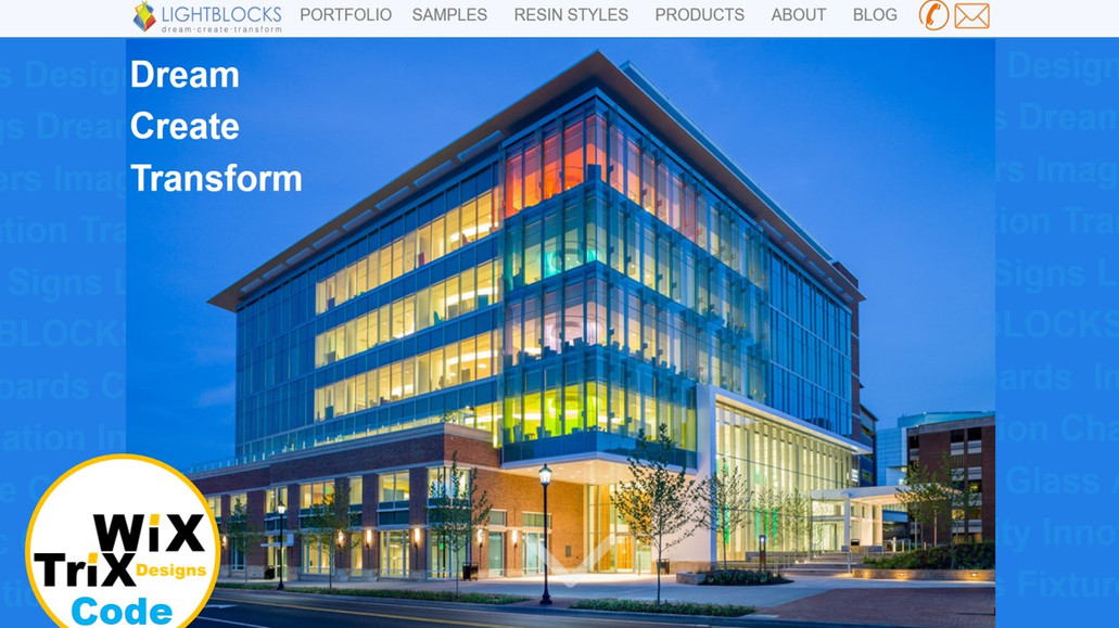 LIGHTBLOCKS: Mission: Transfer site from old Wix HTML5 Editor to the new Wix Editor. Transfer entire blog. Use wix code to create a two column drop down menu. Complete UX/UI designs. Complete SEO plan.