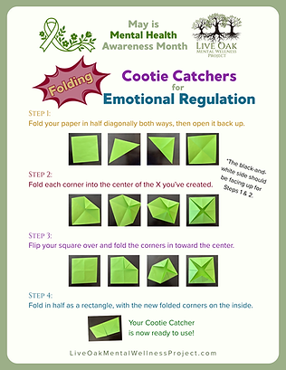 Folding Instructions - Cootie Catchers for Emotional Regulation