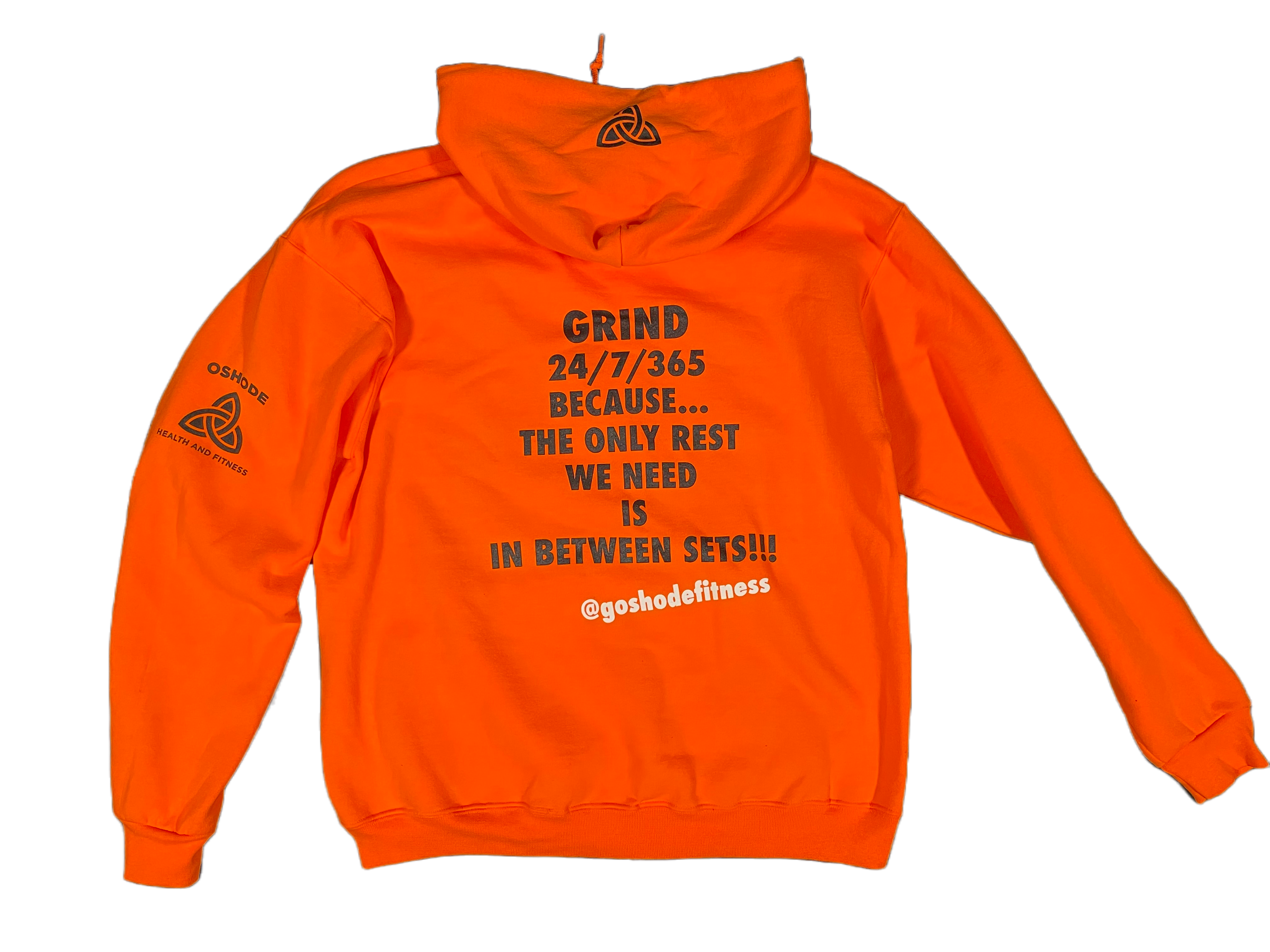 "Grind 24/7/365" Hoodie (S Orange)