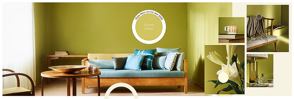 Secret Safari, Rythm of Blues, Cloud Dancer en Transformative Teal