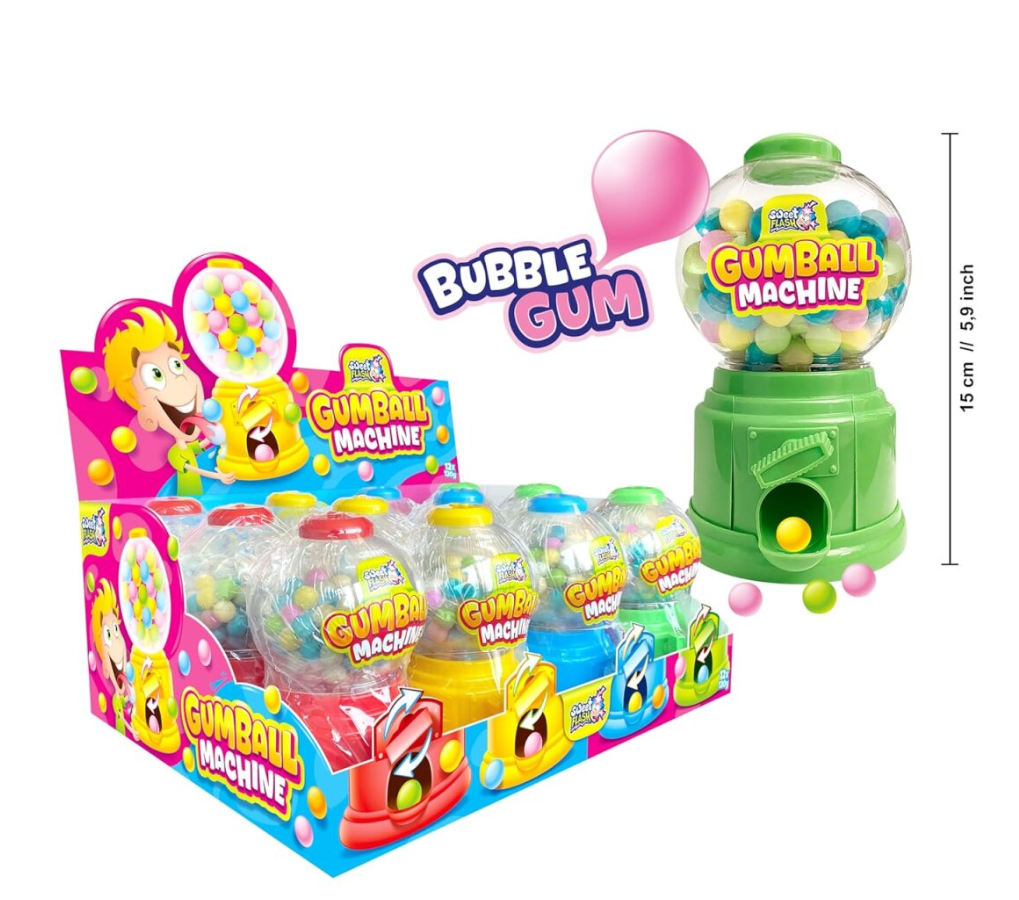 Sweet Flash kauwgomballenautomaat XL (12 stuks, 15 cm)