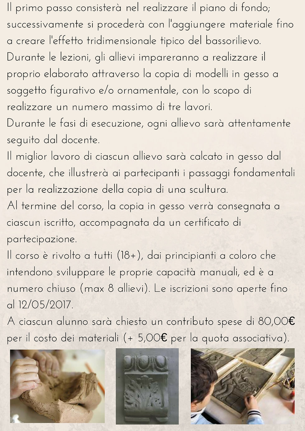 Corso di bassorilievo