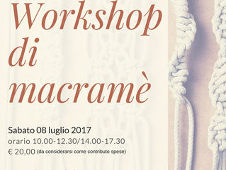 Workshop di macramè - Iscrizioni aperte