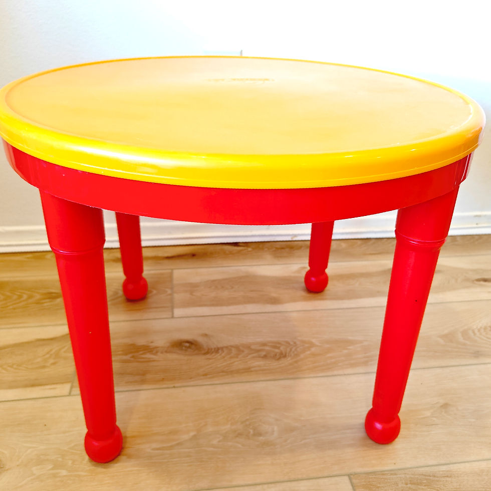 Thumbnail: Lego Table 2 in 1 Reversible Activity Round Construction Table with a LEGO 