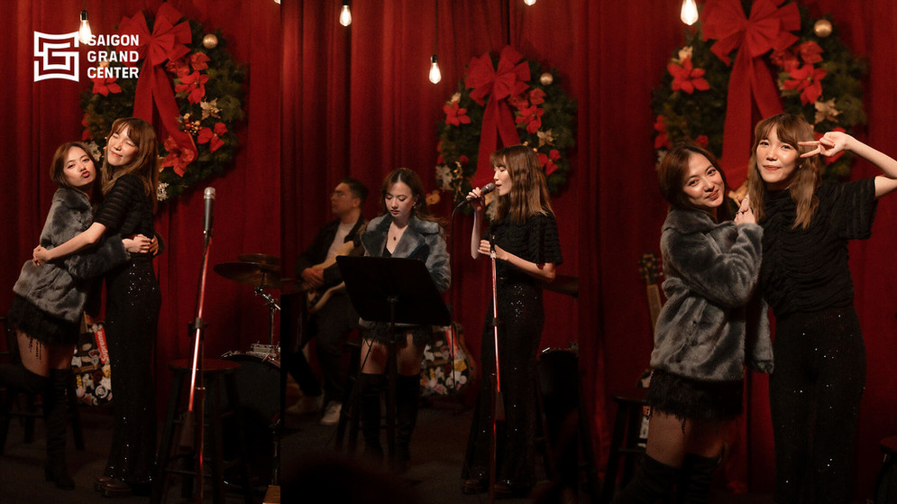 Christmas Genius Band Acoustic Night Live Music, SAIGON GRAND CENTER is a perfect VENUE EVENT near me for rent, hire in Orange County, California: Corporate Company Community, Function Meeting, Private Party Birthday, Luxury Wedding Reception Venues, Marriage Anniversary, Bridal Shower, Christmas Celebration Dinner, Music Concert Art Show, Nightclub, Lounge... SGC VENUE building: BALLROOM, THEATER, LOBBY offers a large or small event space for up to 1,000 Guests & has big room, banquet hall, place, space, location, spot for your events. Rent, Hire SGC VENUE for your memorable events