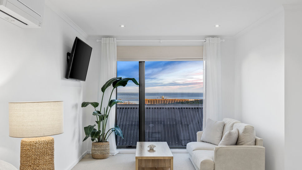 Spacious living area at Dare to Dream luxury holiday home in Ocean Grove, VIC