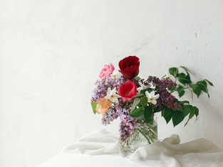 花瓶に入った花束