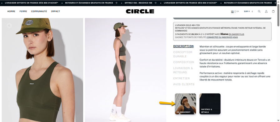 description produit circle sur fiche produit