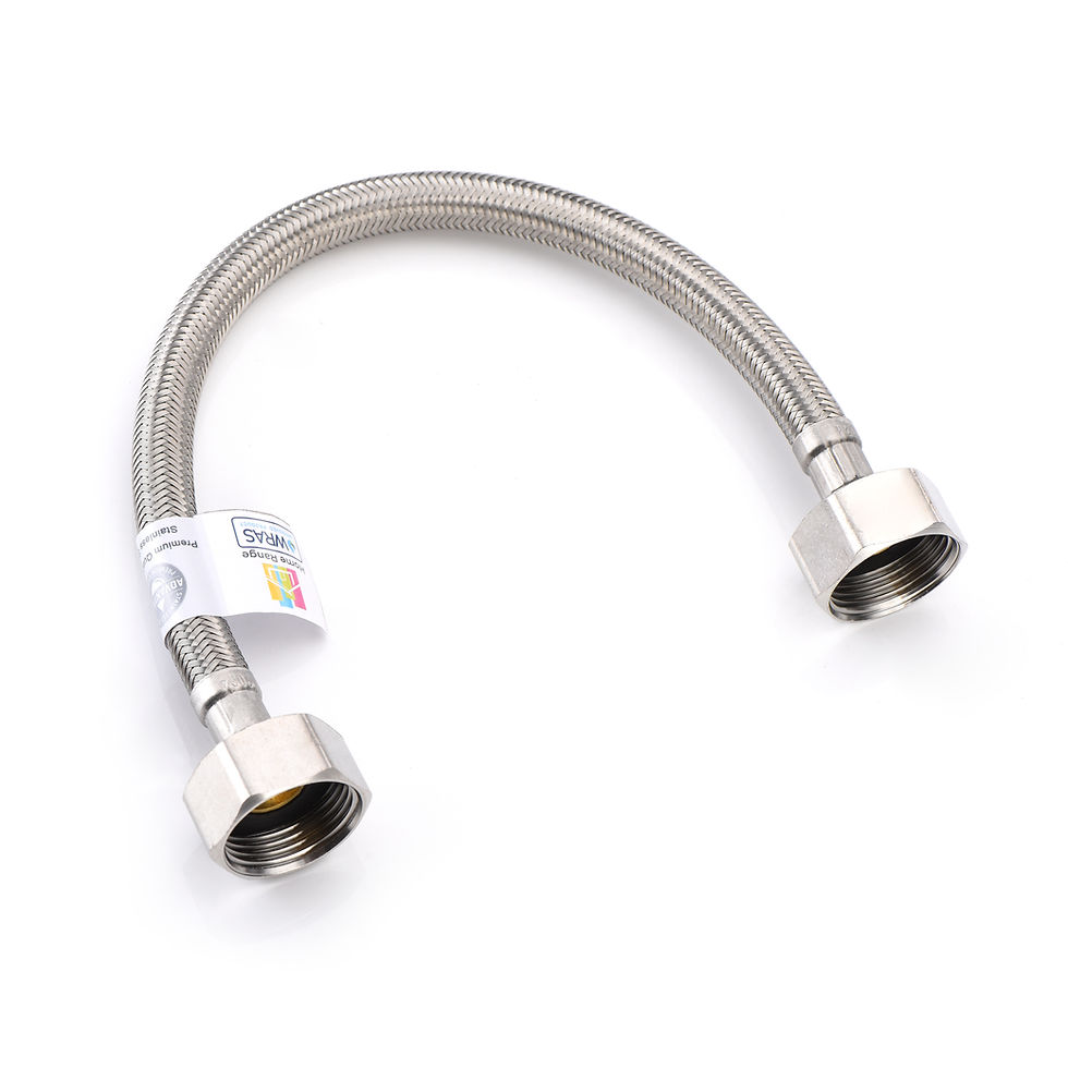 WRAS Flexi Pipe 3/4 x 3/4 inch BSP 300mm - Inner DIA 9.8mm (1 Pipe)