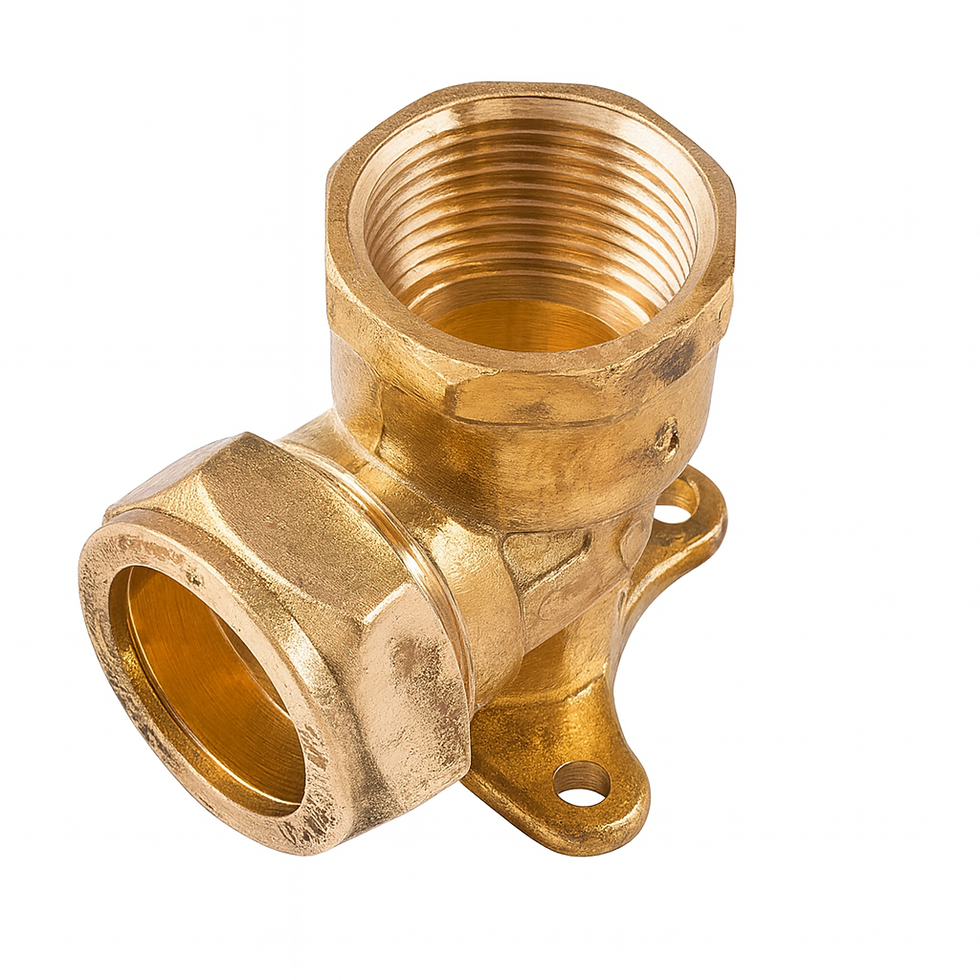 22MM X 3/4" WALL PLATE ELBOW J610 (DZR)