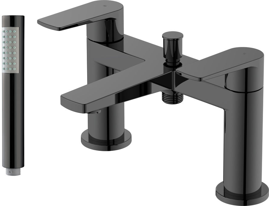 Ios Black Bath / Shower Mixer Set with Shower hose