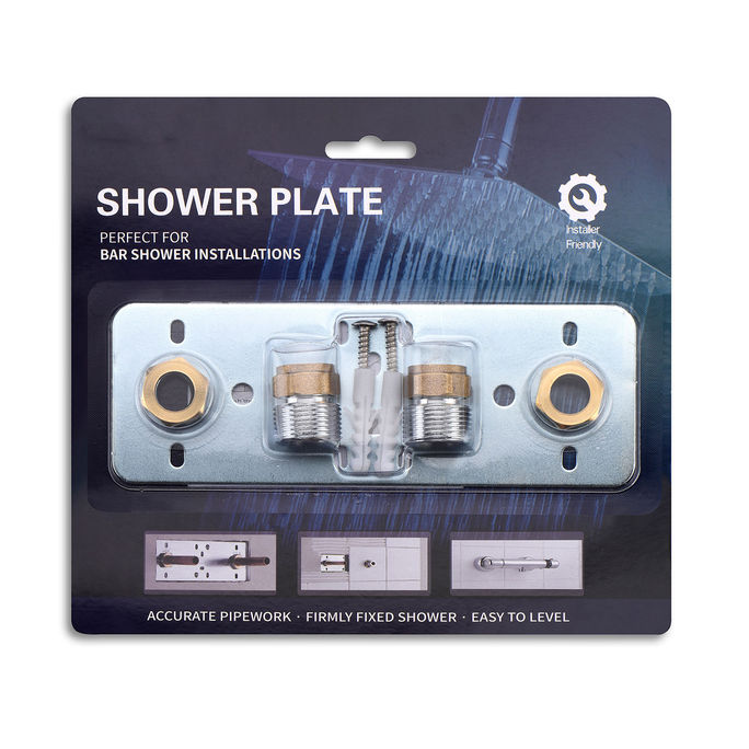 Chrome Shower Wall Plate