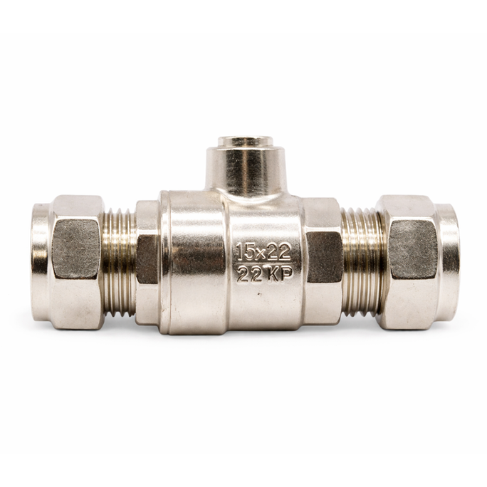 WRAS 15MM C X C CHROME FULL BORE ISOLATING VALVE