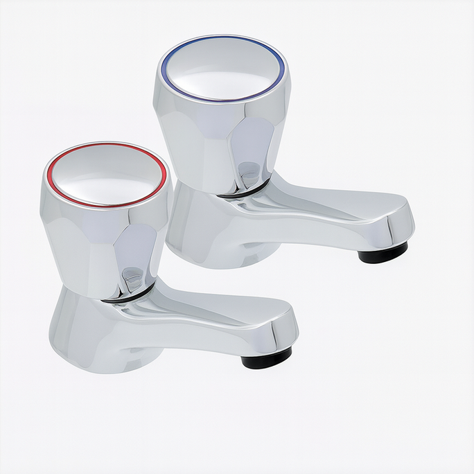 ARAYA MODERN BASIN TAP PAIR CHROME