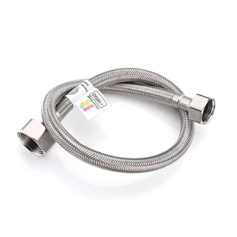 WRAS Flexi Pipe 3/4 x 3/4 inch BSP 500mm - Inner DIA 9.8mm (1 Pipe)