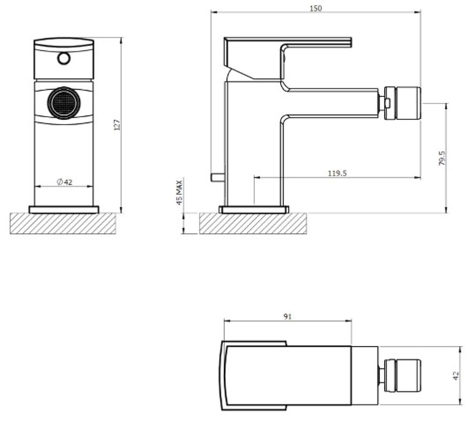 CLEVER MANTA BIDET MIXER CHROME